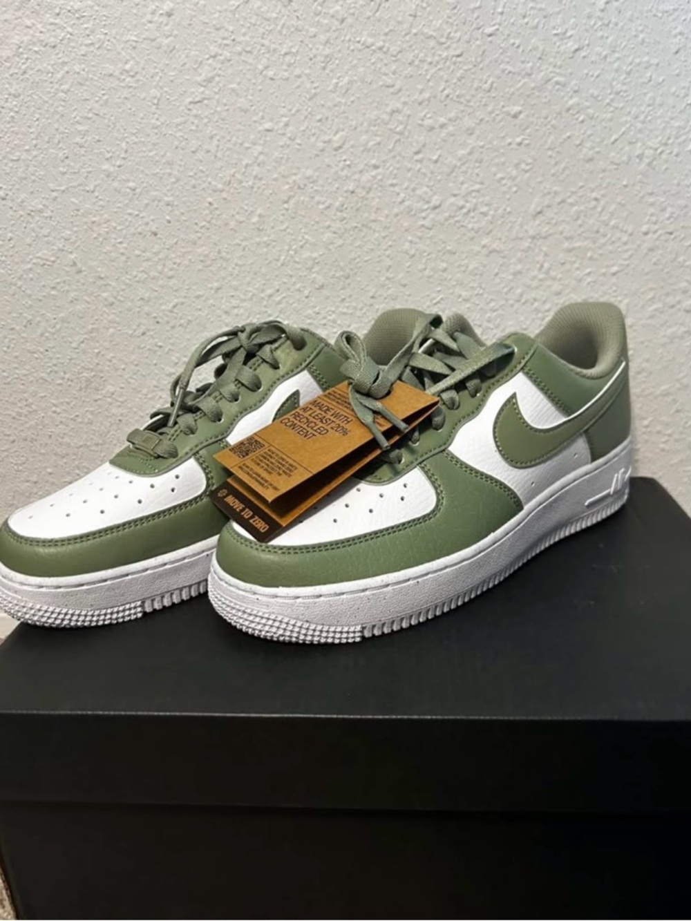 Women's Low-Top Sneakers in Olive Green & White